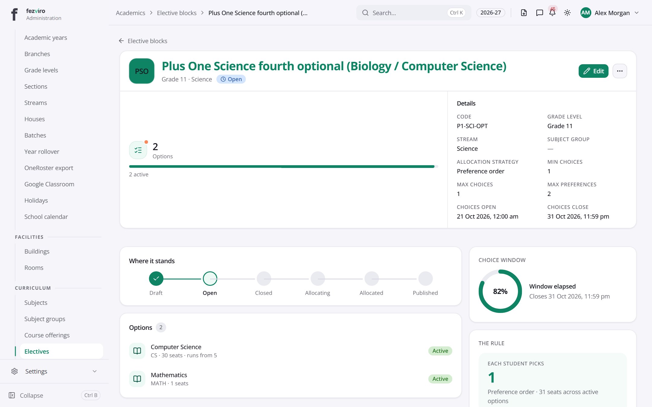 Plus One Science fourth optional (Biology / Computer Science)