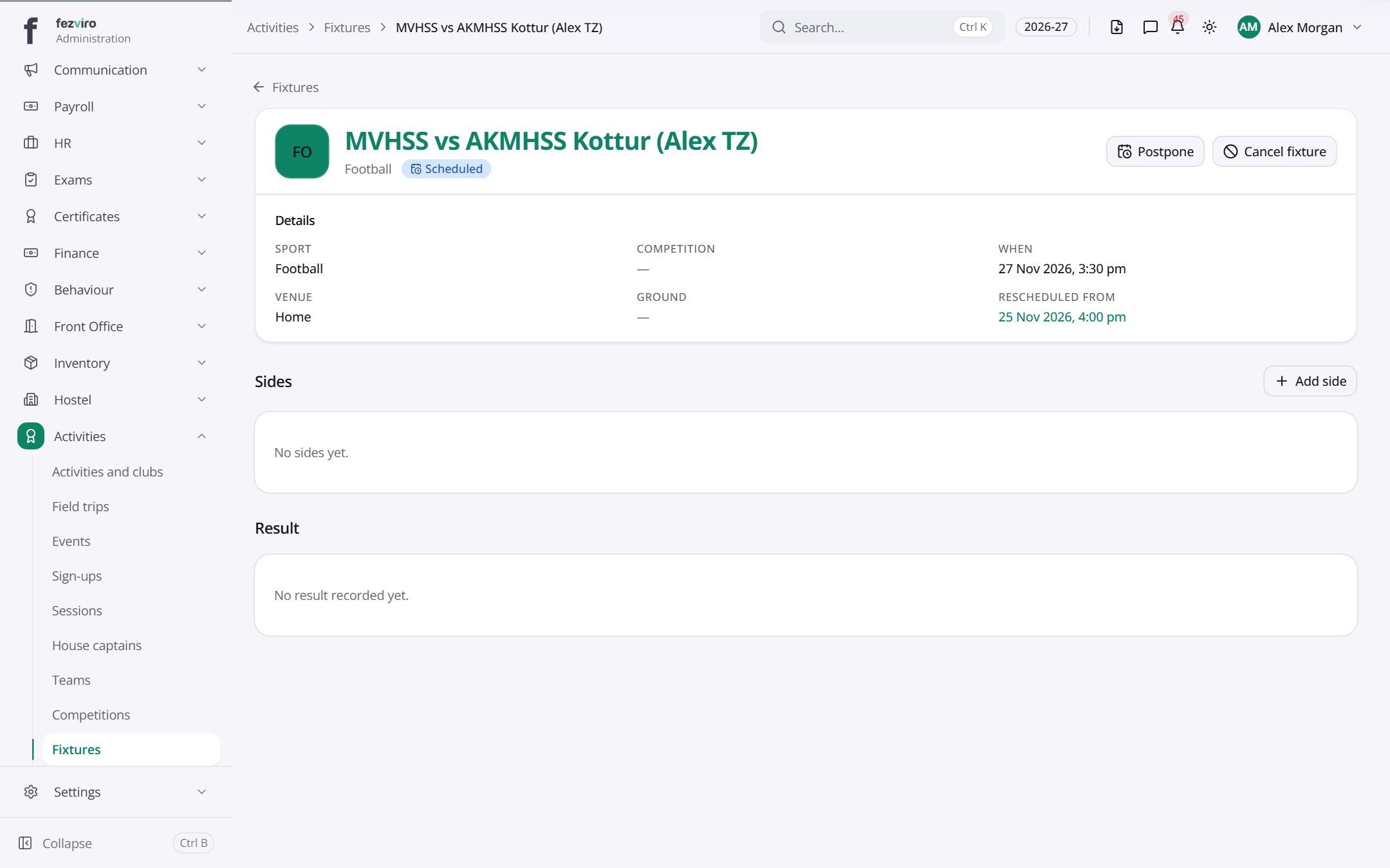 MVHSS vs AKMHSS Kottur (Alex TZ)